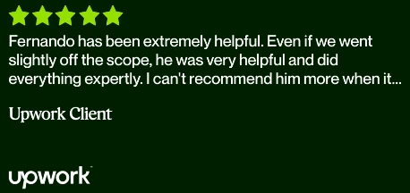 Upwork client review screenshot 27